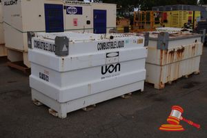 52 · COMBUSTIBLE LIQUID TANK, CLASS C1, NOTED 100L TANK CAPACITY, APPROX; 2.2M L X 1M W X 1.2M H, (SOME RUST MARKS / SURFACE CORROSION), WITH FORKLIFT LIFT POINTS (ASSET NO:FT029)