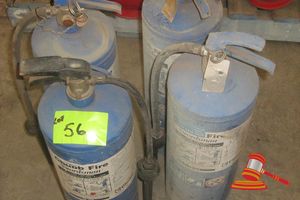 56 · 4 x FIRE EXTINGUISHERS, 9 LITRE FOAM