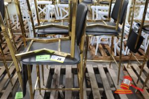 6 X Black And Gold Stools, General Wear And Tear, On Pallet