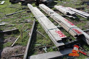 505 · MARRI GARDEN SLEEPERS X 6, 1 @ 4.0 M LONG, 150 X 50 & 1 @ 3.8, 1 @ 3.0, 3 @ 4.6, 200 X 50