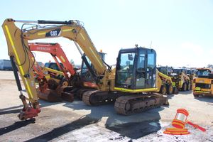 16 · CATERPILLAR 308E EXCAVATOR, EX1042 VIN: CAT0398ETGBJ00781, YEAR 2012, NON RUNNER HAS POWER, NO START, GRADE BLADE ATTACHED, DAMAGE TO WINDSCREEN, NO ATTACHMENTS CONDITION: FAIR, TYRES: FAIR, HRS: 8207.3