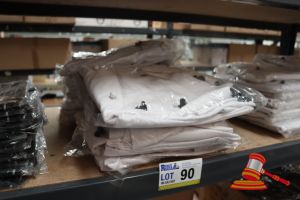 90 · 7x WHITE LONG SLEEVE CHEFS JACKETS, SIZE: M