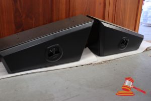 405 · PAIR OF TAPERED UNDER TRAY TOOL BOXES 750mm R&L, ALUMINIUM MATTE BLACK