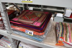 65 · BUNDLE OF COLOURFUL CUSHION COVERS, 40 x 40cms