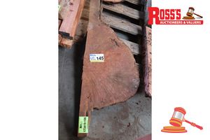 JARRAH SLICE/COOKIE, L1050mm x W400mm x D40mm x QTY 1, APPROX SIZES