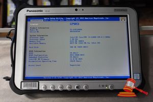 Panasonic Fz-G1 Toughpad, Intel Core I5 6300u 2.40ghz Cpu, 8gb Ram, 500gb Ssd / No Os, Heavy Screen Wear/Rubber Edge Peeling, 26610 Hours, Sn:8htsa38760 / An:Itt24541, Untested ( No Charger / Some Marks)