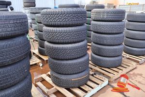 5 X Goodyear Wrangler Trail Runner A/T, Lt275/65r20, 126/123s, With Black Rims, Poss Others, On A Pallet