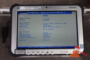 7 · PANASONIC FZ-G1 TOUGHPAD, INTEL CORE i5 6300U 2.40GHZ CPU, 8GB RAM, 500GB SSD / NO OS, HEAVY SCREEN WEAR, 33320 HOURS, SN:7ETSA26286 / AN:ITT21872, UNTESTED ( NO CHARGER / SOME MARKS)