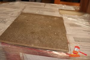 359 · PALLET OF KOS TAUPE MATT CERAMIC GLAZED FLOOR TILES, 300 x 300 x 7.8mm, 13 BOXES, 19.44m2 TOTAL