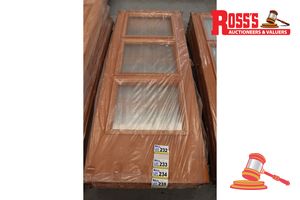 Timber Door With 3x Glass Panels, Code: Ed 20, 2040 X 820 X 38mm
