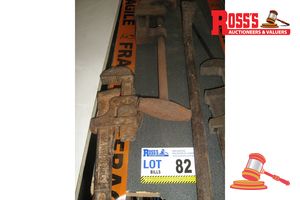 82 · 4 x TOOLS BEING 2 x STILLSONS, PRYBAR, PIPE CUTTER