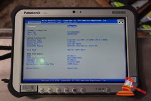 Panasonic Fz-G1 Toughpad, Intel Core I5 6300u 2.40ghz Cpu, 8gb Ram, 500gb Ssd / No Os, Heavy Screen Wear, 13400 Hours, Sn:8etsa19327 / An:Itt23707, Untested ( No Charger / Some Marks)