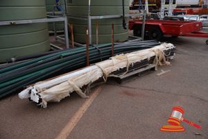 APPROX 50 X BLACK PVC PIPE OF ASSORTED DIMENSIONS, APPROX; 4M L, SOME MARKS