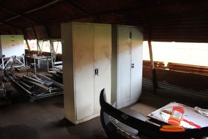 2 X Metal 2 Door Cabinets. Approx 900 X 400 X H1850. Fair Condition