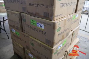 21 · APPROX 1000 X ECO FRESH DISPOSABLE FOOD TRAYS, RE-ORDER CODE 7001, IN A BOX, UNOPENED
