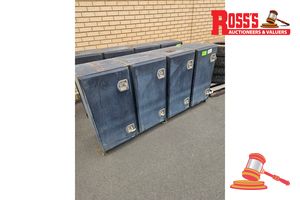 2 X Steel 4 Door Cabinets