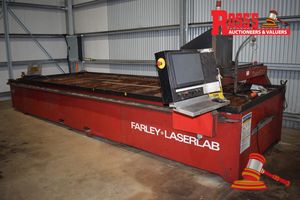 Farley LaserLab Quick Edge Plasma Profile Cutter with CNC Control *YOM 2007 *Hypertherm Power Max 45XP Plasma Source *UltraMax RFD-42GZ Compressed Air Dryer *Cutting Table Size 5400mm x 2000mm