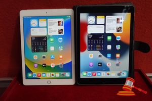 3 · 1 X APPLE IPAD AIR 2, MODEL: MGTX2/A, STORAGE 128GB, 1 X APPLE IPAD 5TH GEN, MODEL:MPG52ZP/A, 128GB STORAGE, ALL ITEMS UNTESTED (SOME MARKS / NO CHARGERS)