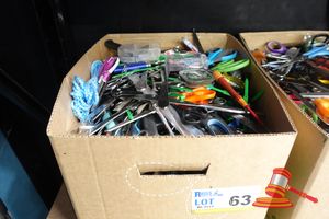 63 · BOX OF ASSORTED SURRENDERED ITEMS, NO INSPECTION