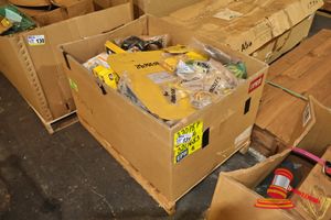 Caterpillar And Other Brands, Replacement Parts, Mixed Lot Including Bolts, Switches, Bearings, Rollers And Various Components (Unused, Boxed), On A Pallet