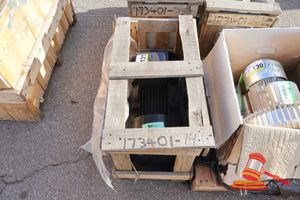 131 · 1 X CMG WATER PUMP, IN WOODEN CRATE, UNTESTED, APPROX; 65CM L X 55CM W X 35CM H