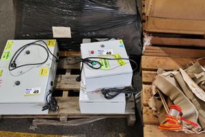 2 X Matelec Tank Liquid Level Controllers, 1 X Matelec Tank Level Indicators, Untested, Approx; 290mm W X 300mm H X 170mm D