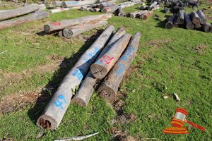 212 · BUNDLE OF 4 X JARRAH LOGS, 4.6 - 5.4 M LONG, ALL 400mm DIAMETER