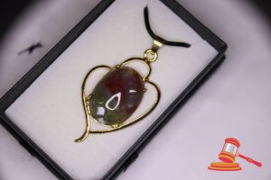 90 · MOSS AGATE PENDANT