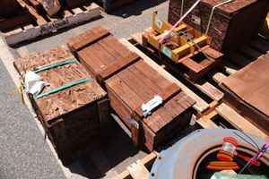 Approx 14 X Metal Mounting Plates, Approx; 1.1m L X 800mm W X 10mm Thick, Some Marks, In A Crate (B2578042)