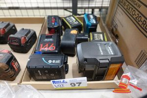 8 X Power Tool Batteries, Various Brands, Includes: Bosch Procore 18v, Swit Pb-S146s 14.4v 146wh, Worx 20v, Husqvarna Bli200, 6.0ah Li-Ion (Untested)
