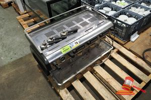 78 · EXPOBAR MA-C-3GR (CONTROLL 3 GR.) COFFEE MACHINE, 3 GROUP - SERIAL:01906662. BLACK. 1 PHASE, 20 AMP. APPROX 970MMW X 570MMD X 510MMH (767728)
