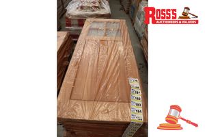 Timber Door With 4x Glass Panels, Code: Kuta, 2040 X 820 X 38mm