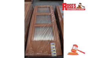 Timber Door With 3x Glass Panels, Code: Ed 20, 2040 X 820 X 38mm