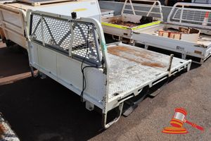 White Ute Tray, Approx; 2.5m L X 1.8m W X 1.1m H,Some Rust/ Scratches Across Frame, Open Tray,