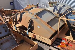 Crusher Wear Part Assembly - Deflector Plate , Steel Liner Segments (Used, Wear Visible)