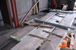 Live Edge Jarrah Slab, 5.9 X 550/880 X 55