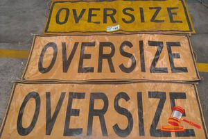 112 · 3 x CANVAS SIGNS BEING 3 x OVERSIZE