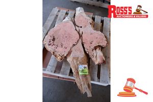 64 · JARRAH SLAB, L1100mm x W870mm x W800mm x 500mm D-30/50mm, APPROX