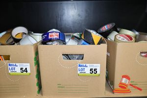 55 · BOX OF ASSORTED TAPE