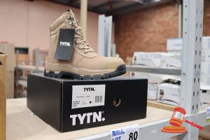 80 · PAIR OF TYTN WORK BOOTS, STYLE: TX-02SB, COLOUR: SAND/BLACK, SIZE: UK/AU5