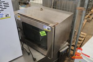 48 · 1 X GOLDSTEIN COMMERCIAL CONVECTION OVEN, WITH GRILL FUNCTION, MODEL; EZ26, OVEN TEMPERATURE 0-250°C, BAKE TIME 0-60 MIN, UNTESTED (SOME MARKS), APPROX; 610MM D X 750MM W X 590MM H