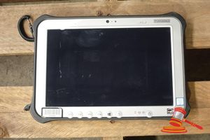 66 · PANASONIC FZ-G1 TOUGHPAD, INTEL CORE i5 6300U 2.40GHZ CPU, 8GB RAM, 500GB SSD / NO OS, DEAD BATTERY/HEAVY SCREEN WEAR, 14510 HOURS, SN:8ITSA44433 / AN:ITT24502, UNTESTED ( NO CHARGER / SOME MARKS)