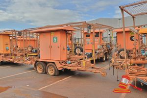 2010 Uon Dewatering Trailer Orange, Tandem Axle, Reg #: Unlicensed VIN: 6T9T27WA1A0AAK520 Features: Ring Hitch, Stabiliser Arms, Section Of Piping & Valves, Bore Pump Starter Panel. (Asset # MST-05), (*WP#4775*) Condition: **4x Flat Tyres.** Panel: FAIR, Paint: FAIR, Tyres: FAIR, Floor: FAIR, Overall Condition: FAIR