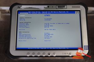 49 · PANASONIC FZ-G1 TOUGHPAD, INTEL CORE i5 7300U 2.60GHZ CPU, 8GB RAM, 500 SSD / NO OS, 530 HOURS, SN:1JTSC03481 AN:ITT33943, UNTESTED ( NO CHARGER / SOME MARKS)