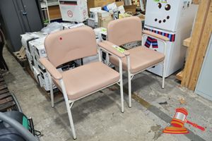 59 · 2 X AIDE CHAIR, UPHOLSTERED, MAXIMUM USER WEIGHT 210KG, APPROX 600MM WIDE (SOME MARKS)