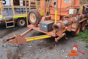 30 · DEWATERING TANDEM WHEEL TRAILER (TA1002) RING HITCH, BERNARD PIPING, EXTERNAL LIGHTING, 1 POWER OUTLET, 05-2 PLUG, BORE INLET AND OUTLET PLUGS, CIRCUT BREAKER, APPROX L5.3M x W1.7M x 2.8M TALL, SPARE TYRE, ASSET# TA1002