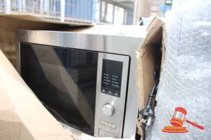 8 · EURO 28L BUILT IN MICROWAVE MODEL #ES28MTSX, APPROX 600 X 370 X 400MM, : NO WARRANTY/ RETURN / DAMAGED, AS IS - INSPECTION RECOMMENDED