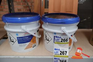 269 · 2x TUBS OF ECO-CHLOR DRY CHLORINE TABLET BACTERICIDE (GRANULAR), 10kgs PER TUB