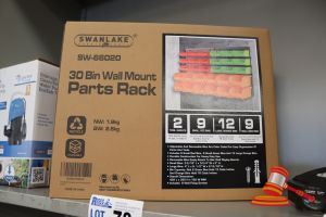 Swanlake 30 Bin Wall Mount Parts Rack, Model: Sw-66020