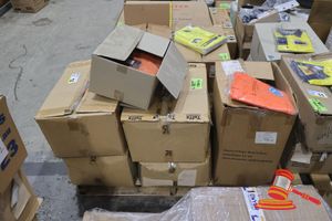 12 · 6 X BOXES OF HI VIZ ORANGE COVERALL ASSORTED SIZES AND BRANDS INCLUDING BISLEY, WORKHORSE